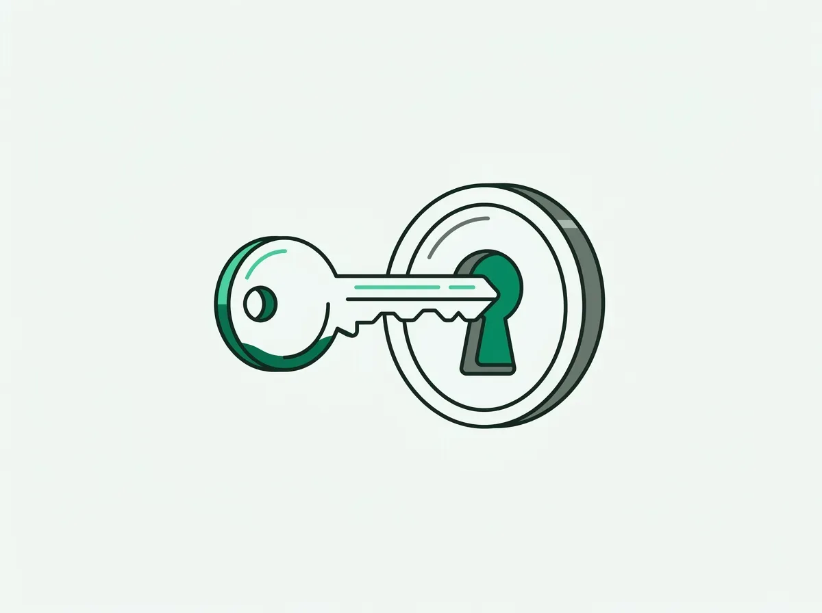 An illustration of a simple, precise key fitting perfectly into a keyhole, representing a well-written search brief.