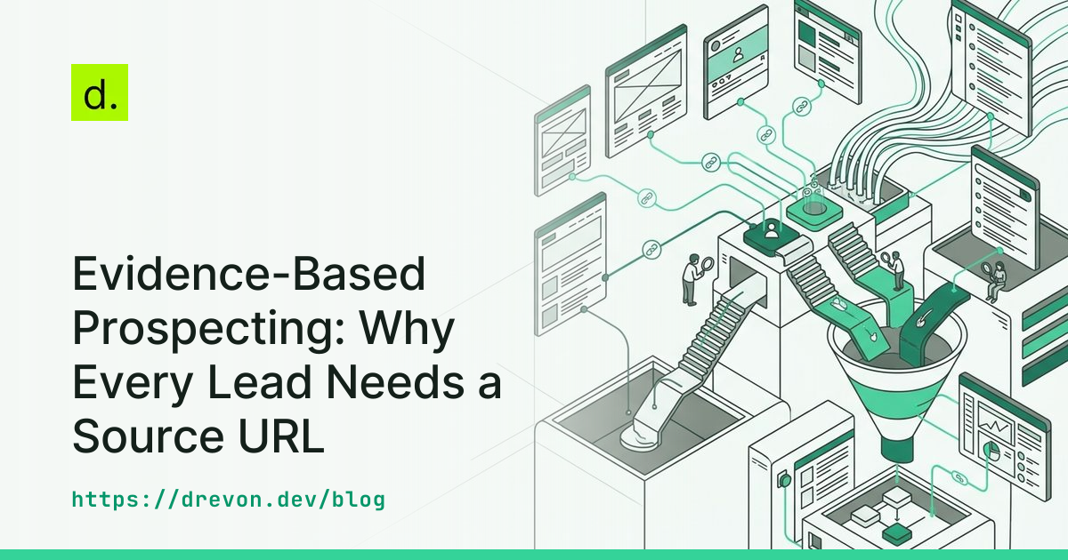 Evidence-Based Prospecting: Why Every Lead Needs a Source URL
