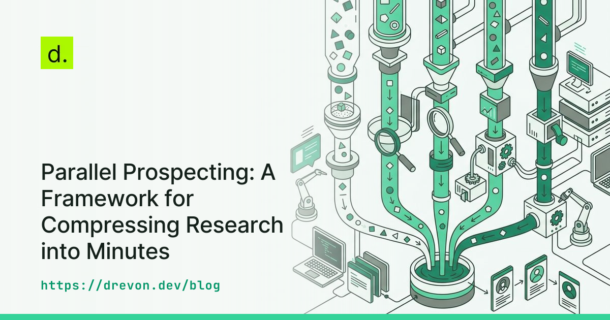 Parallel Prospecting: A Framework for Compressing Research into Minutes
