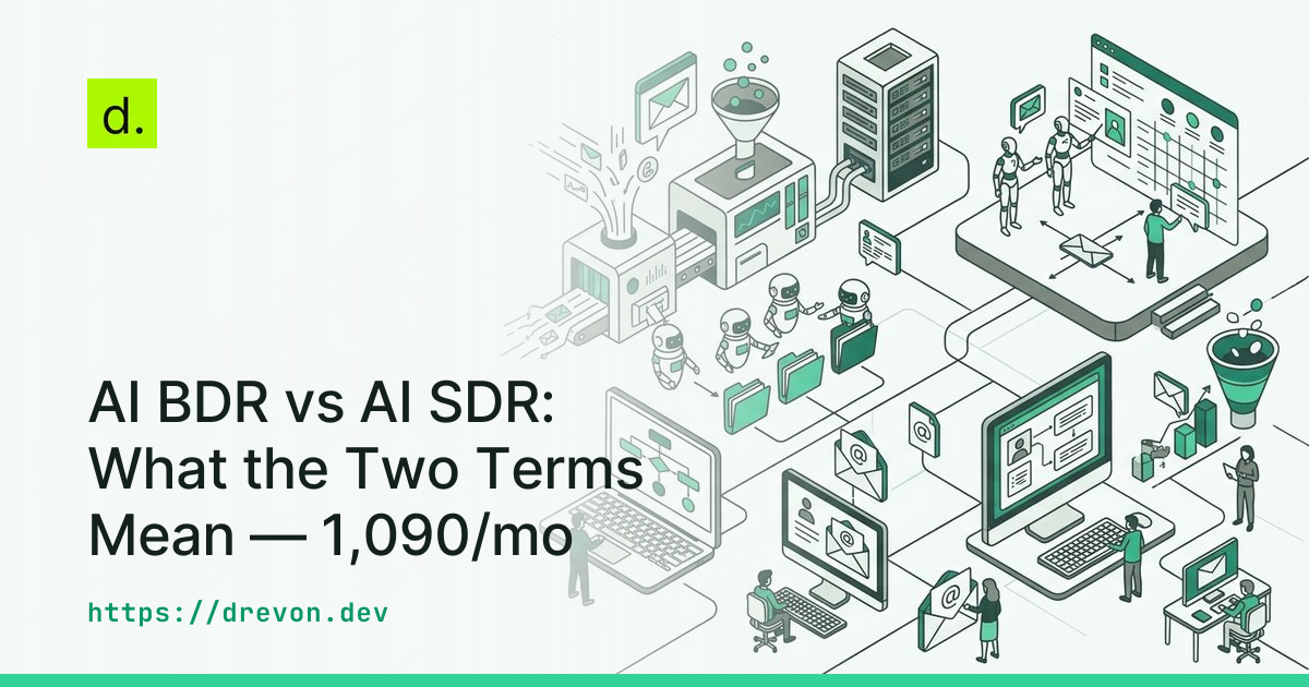 AI BDR vs AI SDR: What the Two Terms Mean — 1,090/mo