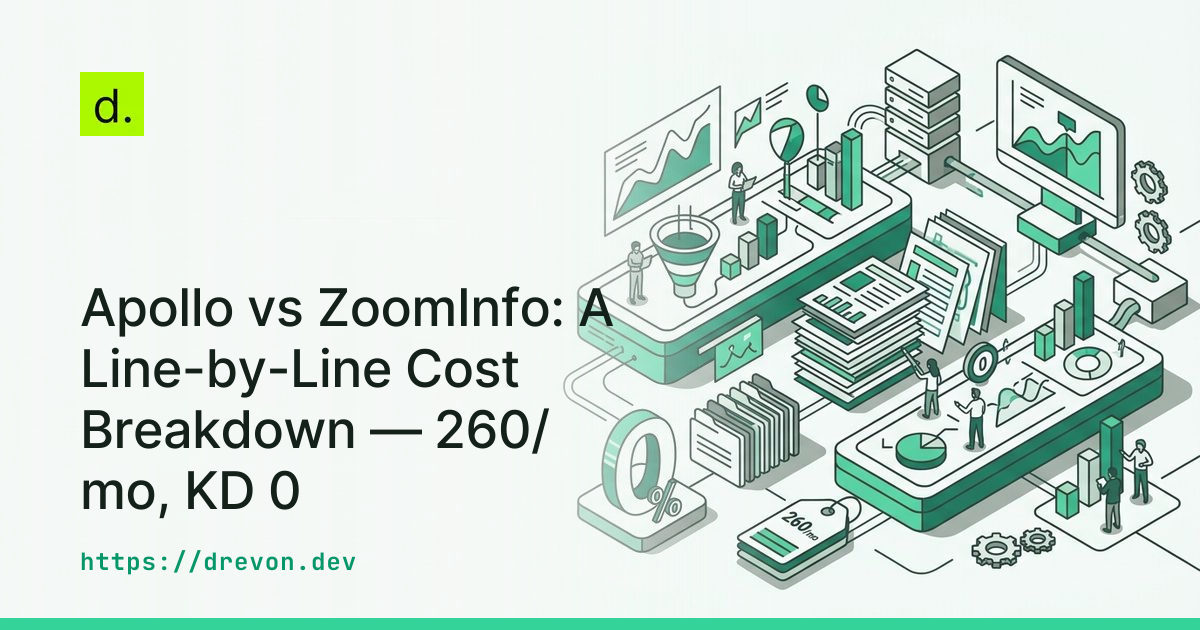Apollo vs ZoomInfo: A Line-by-Line Cost Breakdown — 260/mo, KD 0
